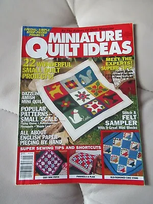 £0.99 • Buy Miniature Quilt Ideas Magazine #9 - Projects Incl Amish Mini Quilts Felt Sampler