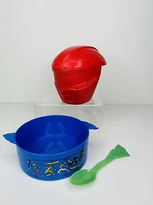 1994 Mighty Morphin Power Rangers Quaker Oats Bowl Cup And Spoon Set Blue Red • $24.99
