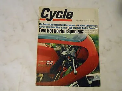 November 1967 Cycle Magazine2 Norton Specials Atlasmetissemaico 360 Scrambler • $10.50