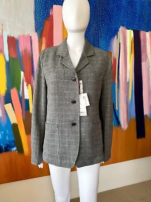 Ines De La Fressange X Uniqlo Women’s Size L Blazer Jacket Grey Wool Blend NWT • $55