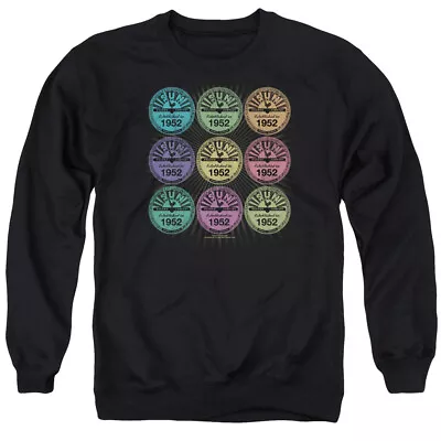 Sun Records Rocking Color Block Crewneck Sweatshirt Licensed Music Rock Black • $24.49