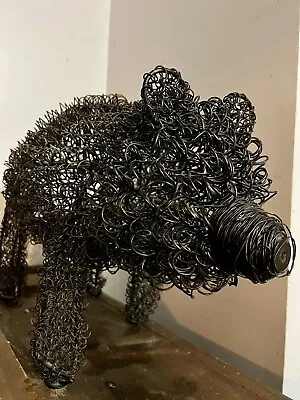 Vintage Modern Brutalist Pig Wire Art Sculpture 22x15 • $125