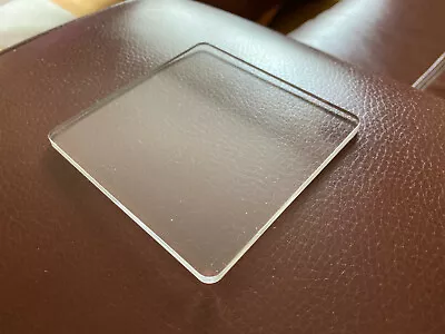 Drinks Coasters Kitchen Dining Table Clear Square Acrylic [DAMAGED] • £1.70