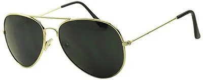 Dark Style Classic Aviator Sunglasses - Single SG-GLAVI Sun Glasses Gold • $8.51