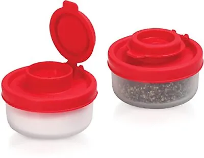 Salt And Pepper Shakers Moisture Proof Set Of 2 Small Mini Salt Shaker To Go Cam • $11.55