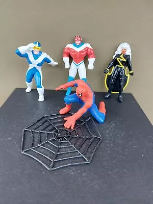 VINATGE MARVEL FIGURE LOT BUNDLE - 4No. SPIDERMAN / STORM / CYCLOPS / CT BRITAIN • £10