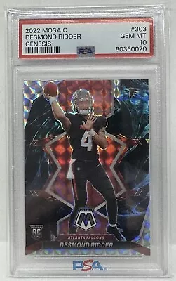 2022 Mosaic Desmond Ridder Genesis PSA 10 Rookie Card #303 SSP Case Hit Falcons • $95