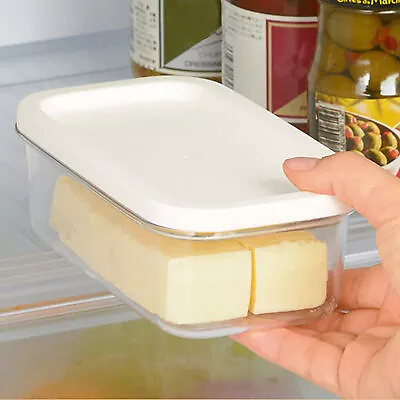 Butter Dish Clear Fresh-keeping Butter Keeper With Sealed Lid Rectangular • $32.96