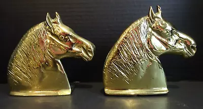 Virginia Metalcrafters Horse Percheron Bookends - Set Of 2 Solid Brass N8-2 • $29.99