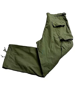 Vtg NOS Poplin Jungle Pants Trousers 60s Fatigue 2nd 3rd Pattern 32x29 • $249.99