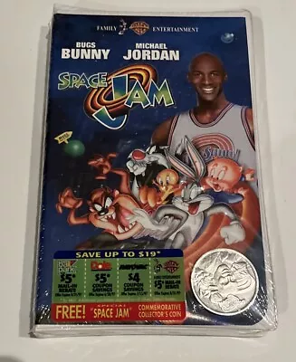 NEW Space Jam 1996 Michael Jordan VHS Factory Sealed With Commemorative Coin • $30