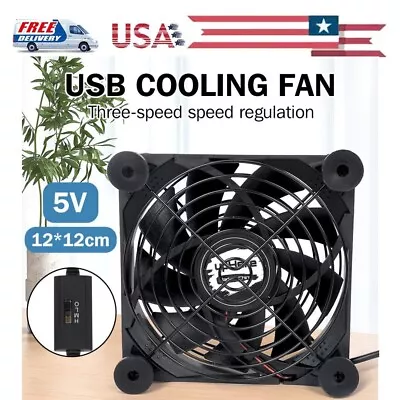 120mm Mini USB Cooling Fan Silent Air Cooler For PC Computer Desktop Portable • $12.32