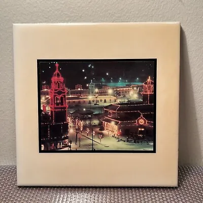 A.R.T. Co. Ceramic Hanging Tile “Plaza Christmas” By Jenanne Jenkins • $39.99