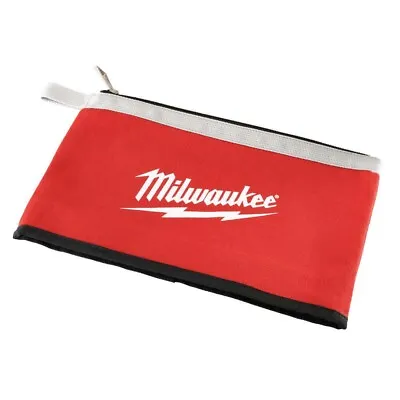 $5.99 • Buy Milwaukee HEAVY DUTY CANVAS ZIPPERED POUCH! One Red NEW Milwaukee Zip Tool Pouch