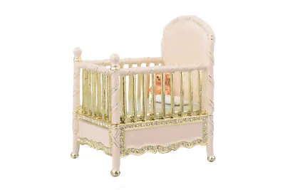 Baby Crib Trinket Box Hand Made By  Keren Kopal With Austrian Crystals  • $142