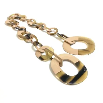 $458 • Buy HERMES Duncan Necklace Accessories Necklace Buffalo Horn Beige