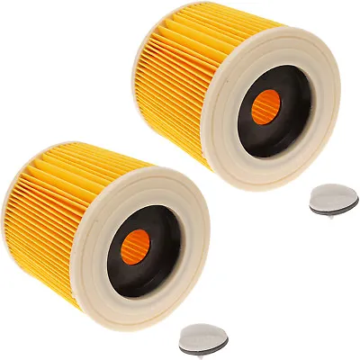 Pack Of 2 Cartridge Filter Fit Karcher WD2.200 WD3.500 Wet & Dry Vacuum Cleaners • £10.75