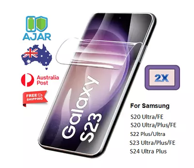 2XHydrogel Screen Protector For Samsung Galaxy S20 S21 S22 S23 S24 FE Plus Ultra • $5.99