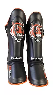 Tiger Pro Shin Guards MMA Martial Arts Muay Thai Kickboxing Leg Instep Pro... • $58.55