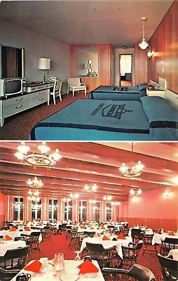 Monroe Ohio 1960s Postcard Congress Inn Motel TV Bedroom And Dining Room  • $5.89