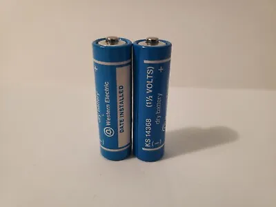 Vintage Western Electric KS-14368 AA Cell Dry Battery Lot 1.5 Volt USA - Rare • $14.99