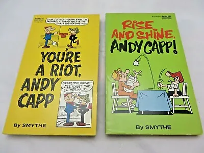 Vintage Andy Capp Paperback Books Lot 2 1970s Soft Cover Rise & Shine You're Rio • $12.14