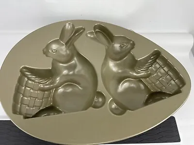 Nordic Ware USA 3D Easter Bunny With Basket Cake Mold Pan - 10 Cups • $19