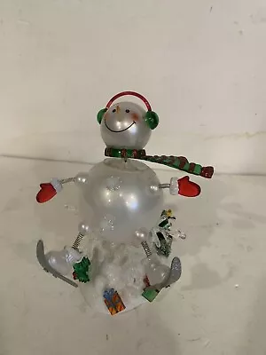 Vntg Multi Lighted Snowman Acrylic Figurine Excellent Condition New See Photos • $12.50