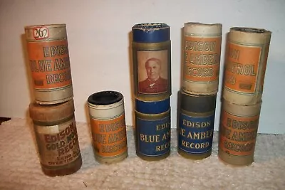 Lot Of 9~ Phonograph Record Cylinders Edison Columbia Antique Records/Lot #6 • $9.99