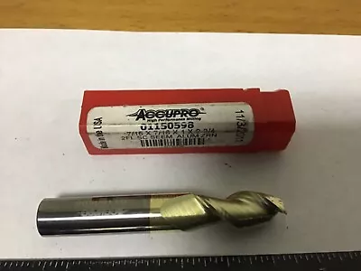 New Accupro 7/16” X 1” LOC Carbide 2 Flute End Mill ZrN Finish MSC #01150598 • $56