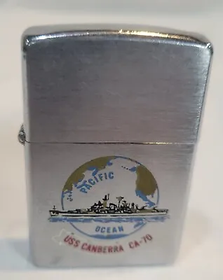 Vintage 1969 Zippo USS Canberra CA-70 Engraved J.L. Clark VP Loose Lid No Click • $49.99