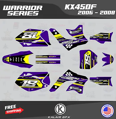 Graphics Kit For Kawasaki KX450F (2006-2008) Warrior - Purple • $214.12