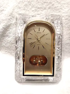 Vintage Mantel  Seiko Quartz  Battery Operated  Motion  Clock • $110