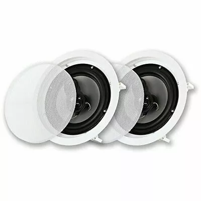 $65 • Buy Acoustic Audio CSic83 In Ceiling 8  Speaker Pair 3 Way Home Theater Speakers