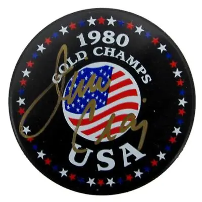 Jim Craig Signed/Auto Hockey Puck 1980 Gold Champs Miracle On Ice JSA 186357 • $85