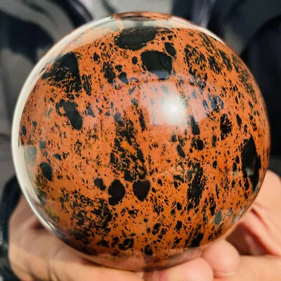 Natural Red Mahogany Obsidian Quartz Crystal Sphere Ball Healing 1260g • $0.99