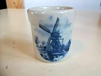 Small 2 X2  Delft Windmill Miniature Crock Or Shot Glass • $16