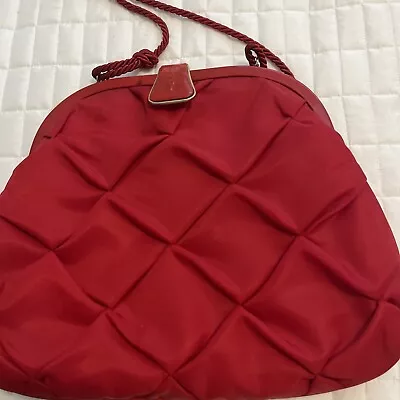 Fendi Red Puff Baguette Shoulder Bag Super Rare Sas Italy Stunning Vintage • $178