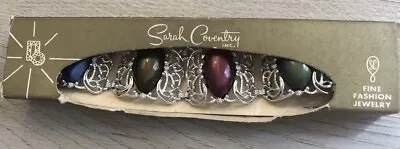 Estate Vintage Sarah Coventry Silver Bracelet Original Box RARE FIND • $55.80