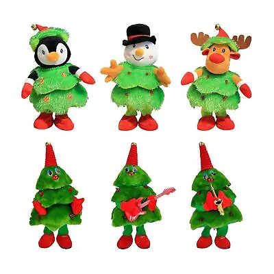 Cute Christmas Tree Dolls Electric Plush Toy Dancing Singing Cute Plush Toy Xmas • £11.59