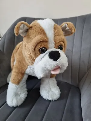 Build A Bear English Bulldog Brown White Boxer 15  Plush Puppy Dog Stuffed • £12