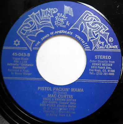 MAC CURTIS 45 Pistol Packin Mama / Keep Doin What NEAR MINT Rockabilly W2884 • $18