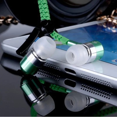 £4.04 • Buy Ear Type Super Bass Earbuds Wired Headset Wired Headphone Zipper Metal Earphone