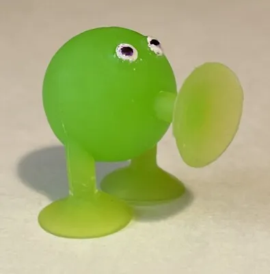 LIME GREEN Prize Space Monster Suction Toy Figure 1.5” Tall Q*bert Looking • $4