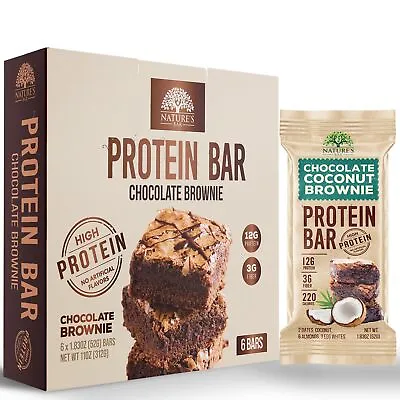 Chocolate Brownie Protein Bars High Protein Low Sugar Low Carb Meal Replaceme... • $9.74