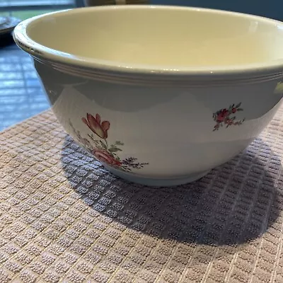 Vtg Homer Laughlin Kitchen Kraft 10in Mixing Bowl With Flowers • $24.99