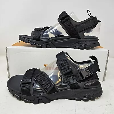 Men's Timberland Garrison Trail Strap Sandals / Blackout Webbing / TB0A2E4G 015 • $44.99