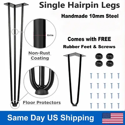 Hairpin Table Legs 10mm Steel 6  16  28  Furniture Table Coffee Desk Bench 4 PCS • $38.86