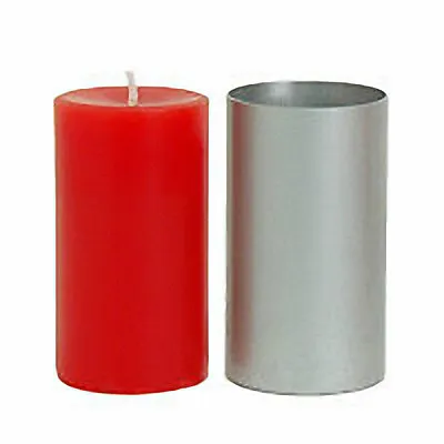 Round Pillar Seamless Aluminum Candle Molds 2 Inch Size (You Choose Height) • $11.99