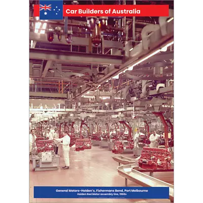 Car Builders Australia Art Print - Holden Red Motor Assembly 1960s - Multi Sizes • $76.46